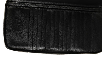 Prada Baltico Saffiano Leder Reißverschluss Reisebrieftasche