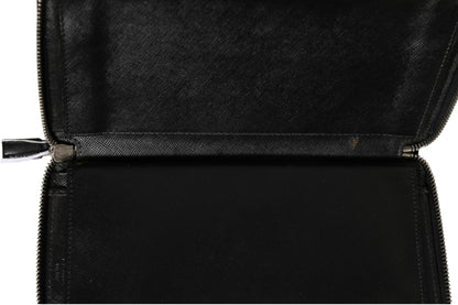 Prada Baltico Saffiano Leder Reißverschluss Reisebrieftasche