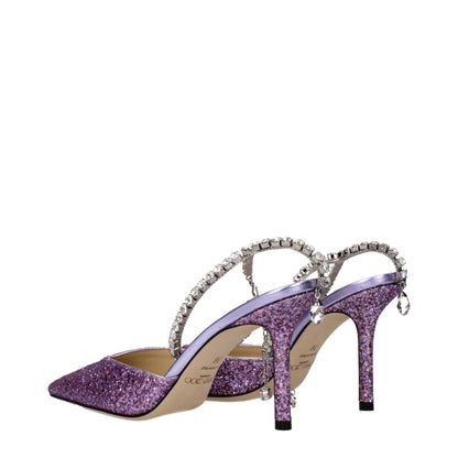 Jimmy Choo Violette Plateau-Sandalen mit Stiletto-Absatz aus Kunststoff