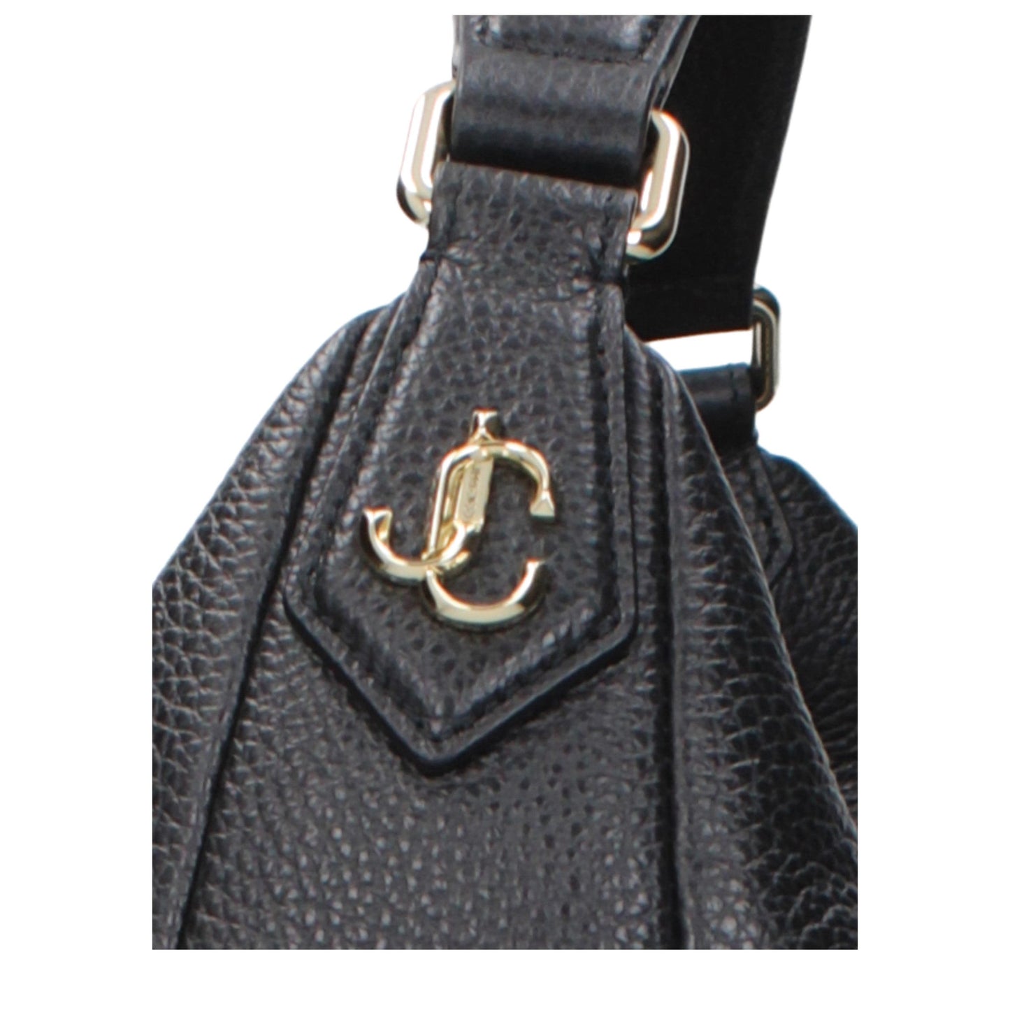 Jimmy Choo Schwarze Leder Umhängetasche