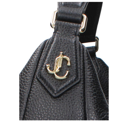 Jimmy Choo Schwarze Leder Umhängetasche