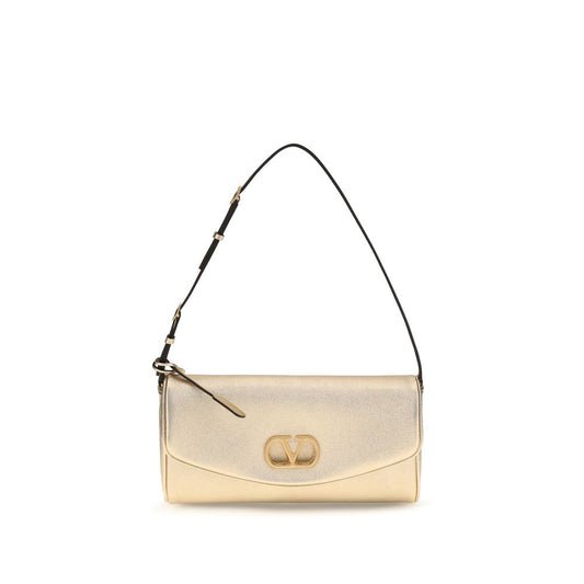 Valentino Garavani Schultertasche aus goldfarbenem Nappaleder / Kalbsleder