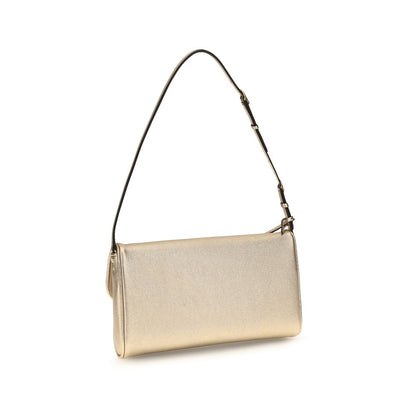 Valentino Garavani Schultertasche aus goldfarbenem Nappaleder / Kalbsleder