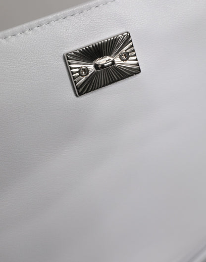 Dolce & Gabbana Weiße Umhängetasche mit Logo-Plakette