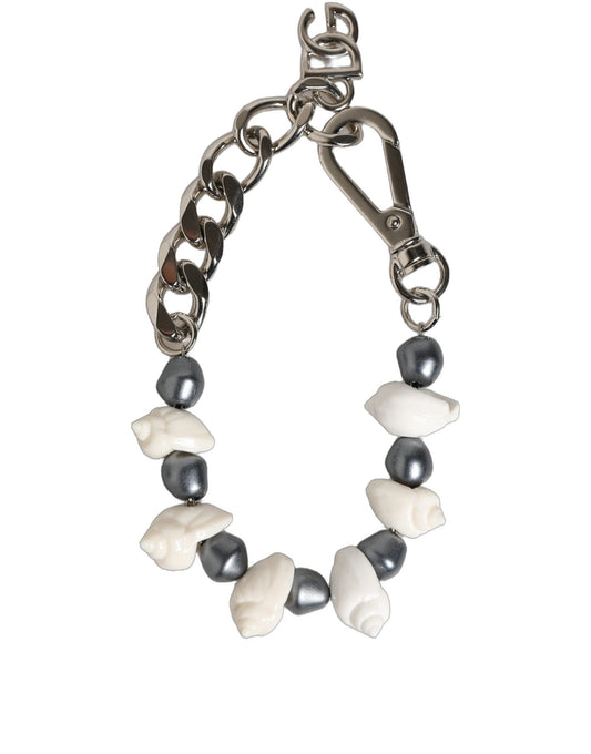 Dolce & Gabbana Mehrfarbiges Perlen-Logo-Armband