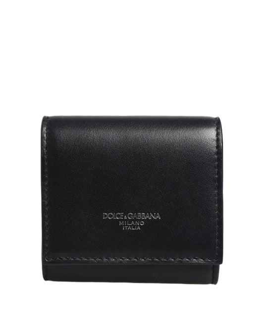 Dolce & Gabbana Schwarze Brieftasche aus Kalbsleder