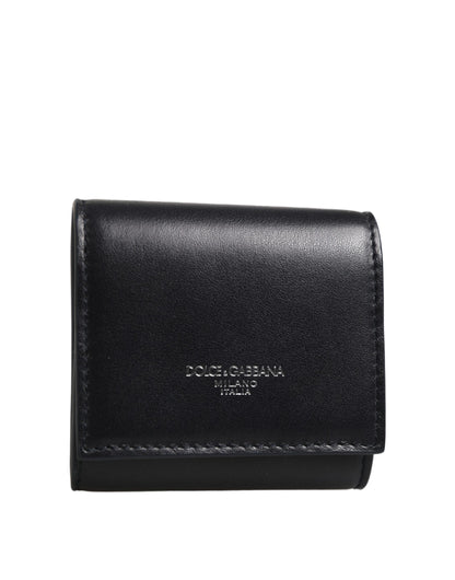 Dolce & Gabbana Schwarze Brieftasche aus Kalbsleder