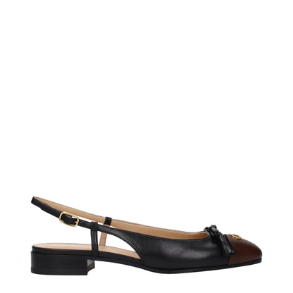 Valentino Garavani Schwarze Ballerinas aus Leder
