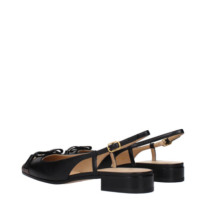 Valentino Garavani Schwarze Ballerinas aus Leder