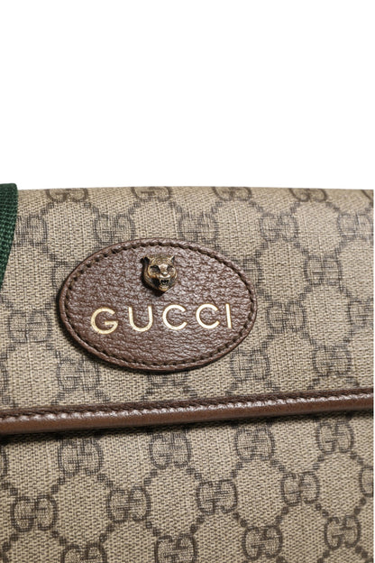 Gucci Supreme Monogram Neo Vintage Web Gürteltasche Braun