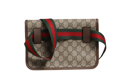 Gucci Supreme Monogram Neo Vintage Web Gürteltasche Braun