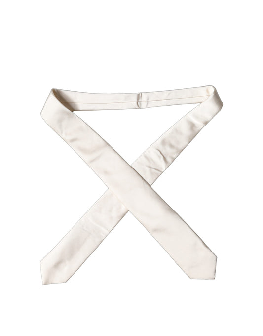 Dolce & Gabbana Off-White Seiden-Halsbinder