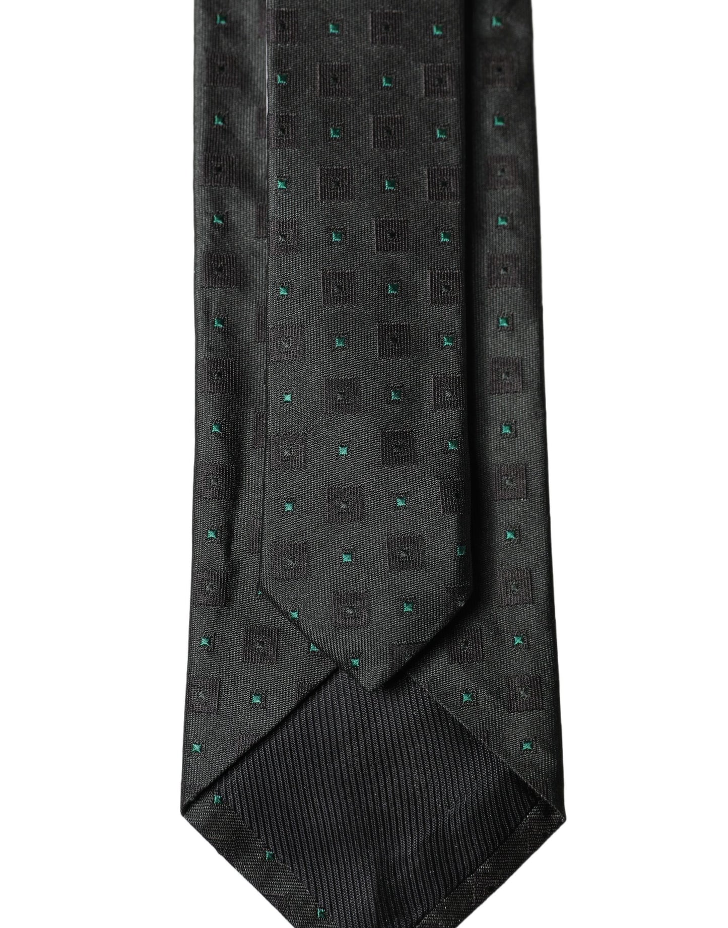 Dolce & Gabbana Schwarze geometrische Seidenkrawatte für Herren, verstellbar