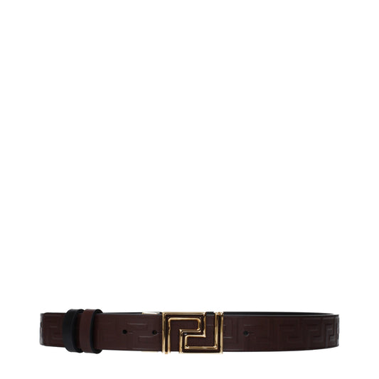 Versace Brauner Ledergürtel Regular Fit