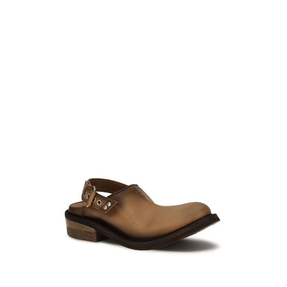Miu Miu Braune Kalbsleder Bos Taurus Mules