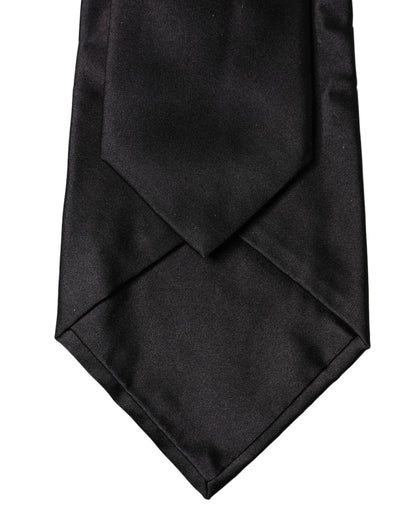 Dolce & Gabbana Schwarze Seiden-Satin-Krawatte zum Binden für Damen