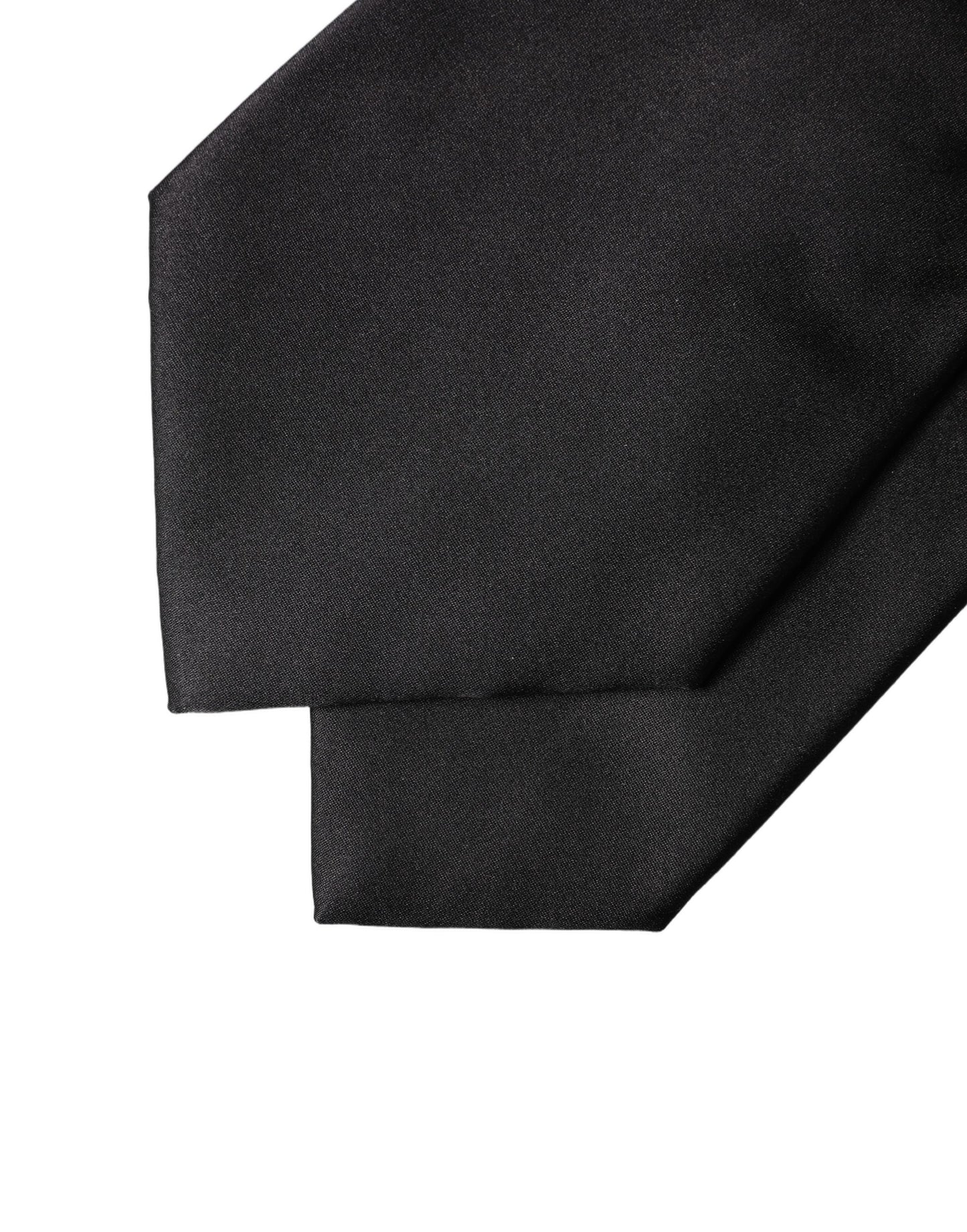 Dolce & Gabbana Schwarze Seiden-Satin-Krawatte zum Binden für Damen