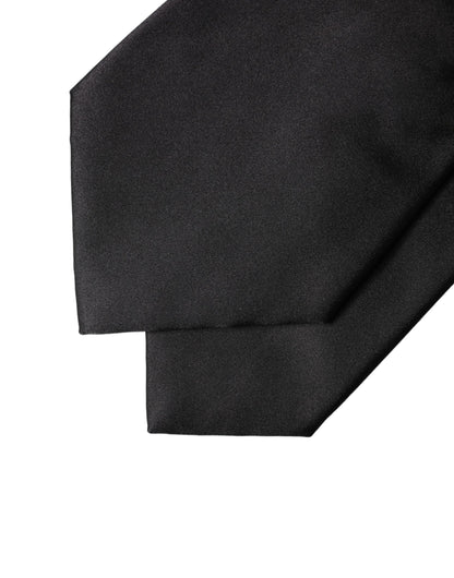 Dolce & Gabbana Schwarze Seiden-Satin-Krawatte zum Binden für Damen