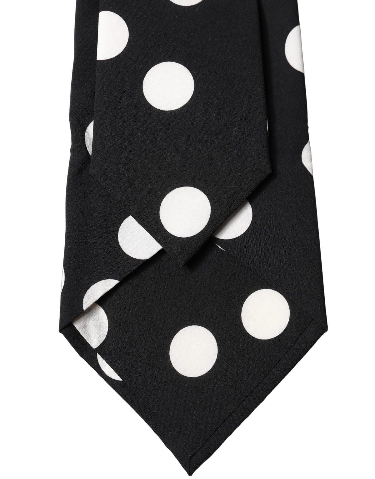 Dolce & Gabbana Schwarz-Weiße Polka-Dot-Seidenkrawatte