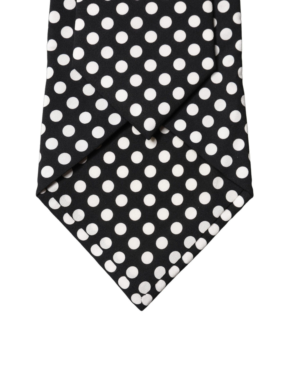 Dolce & Gabbana Schwarz-Weiße Polka-Dot-Seidenkrawatte