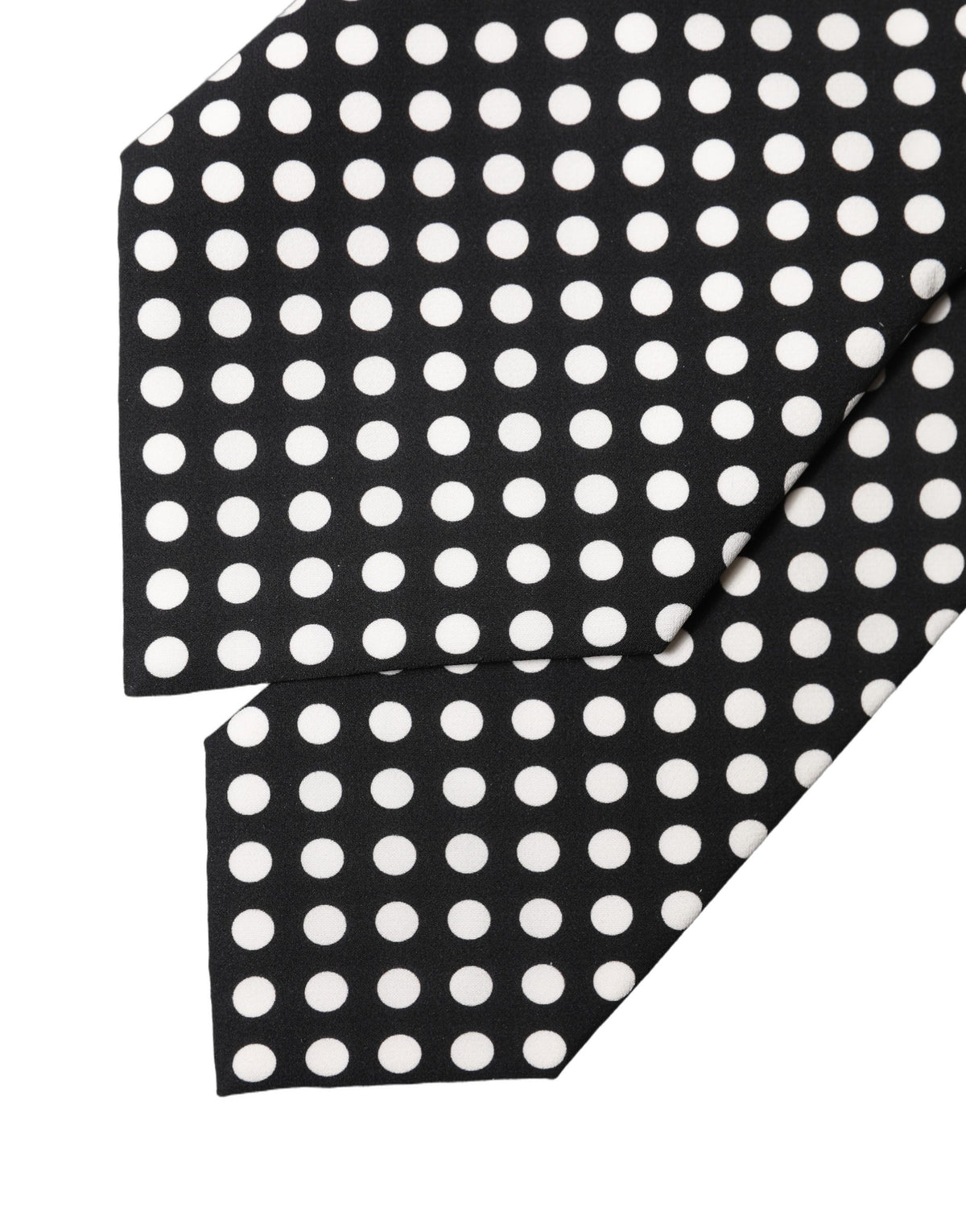 Dolce & Gabbana Schwarz-Weiße Polka-Dot-Seidenkrawatte