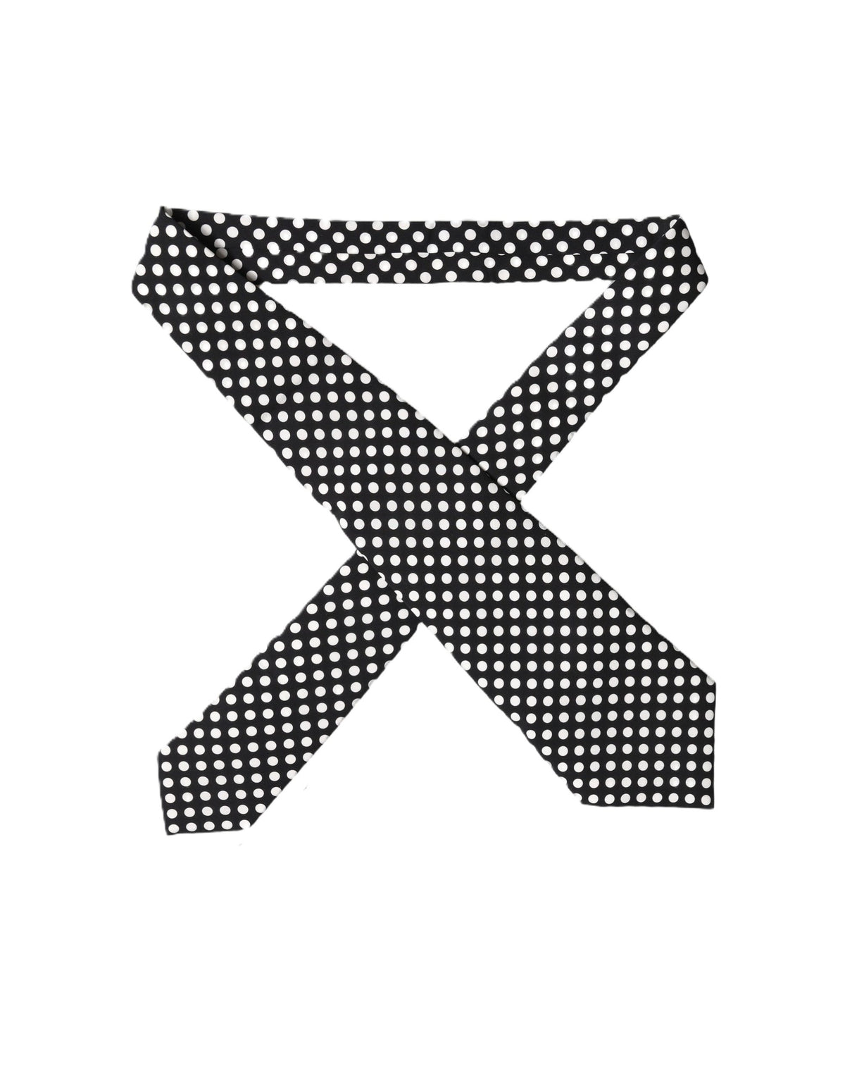 Dolce & Gabbana Schwarz-Weiße Polka-Dot-Seidenkrawatte