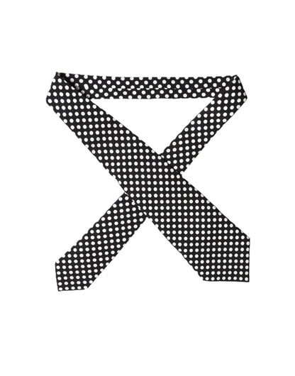 Dolce & Gabbana Schwarz-Weiße Polka-Dot-Seidenkrawatte