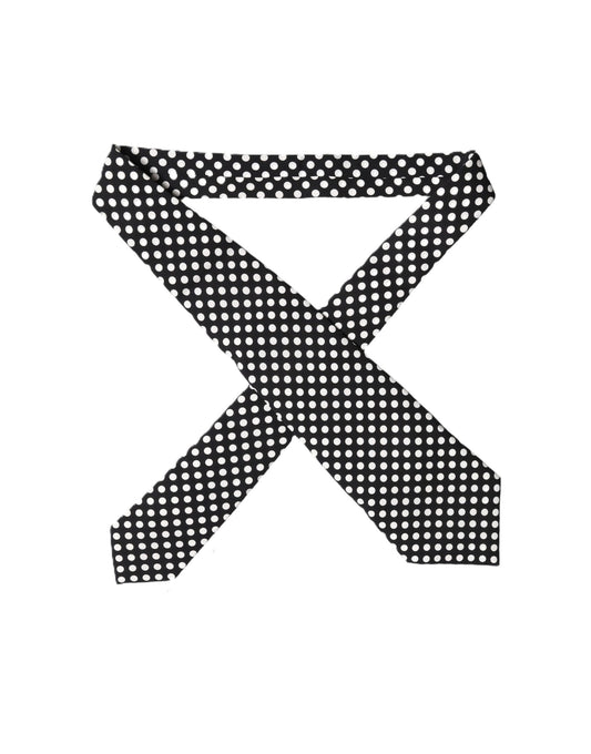 Dolce & Gabbana Schwarz-Weiße Polka-Dot-Seidenkrawatte