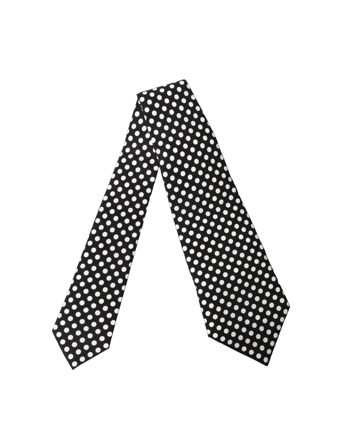 Dolce & Gabbana Schwarz-Weiße Polka-Dot-Seidenkrawatte