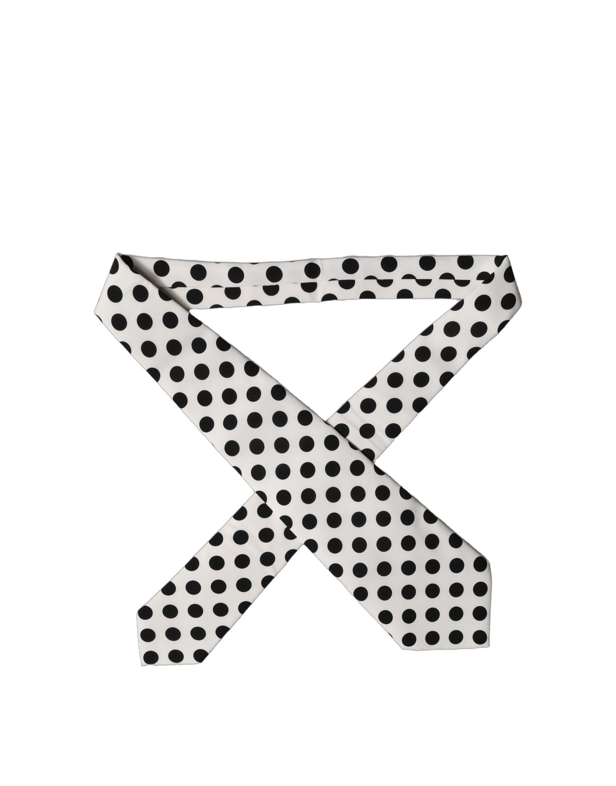 Dolce & Gabbana Weiß-Schwarze Polka-Dot-Seidenkrawatte
