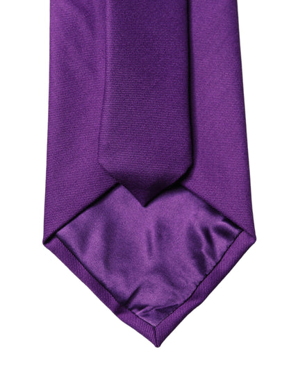 Dolce & Gabbana Violette Krawatte aus Polyester-Satin zum Binden für Damen