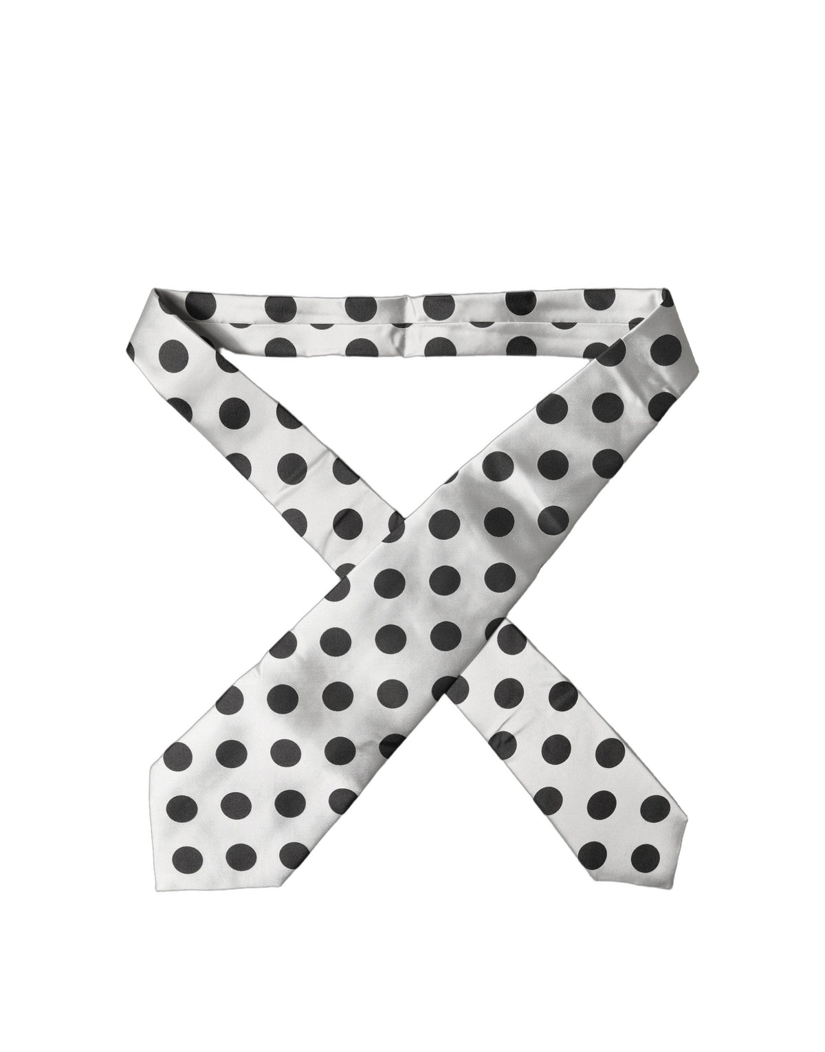 Dolce & Gabbana Schwarz-Weiße Polka-Dot-Seidenkrawatte