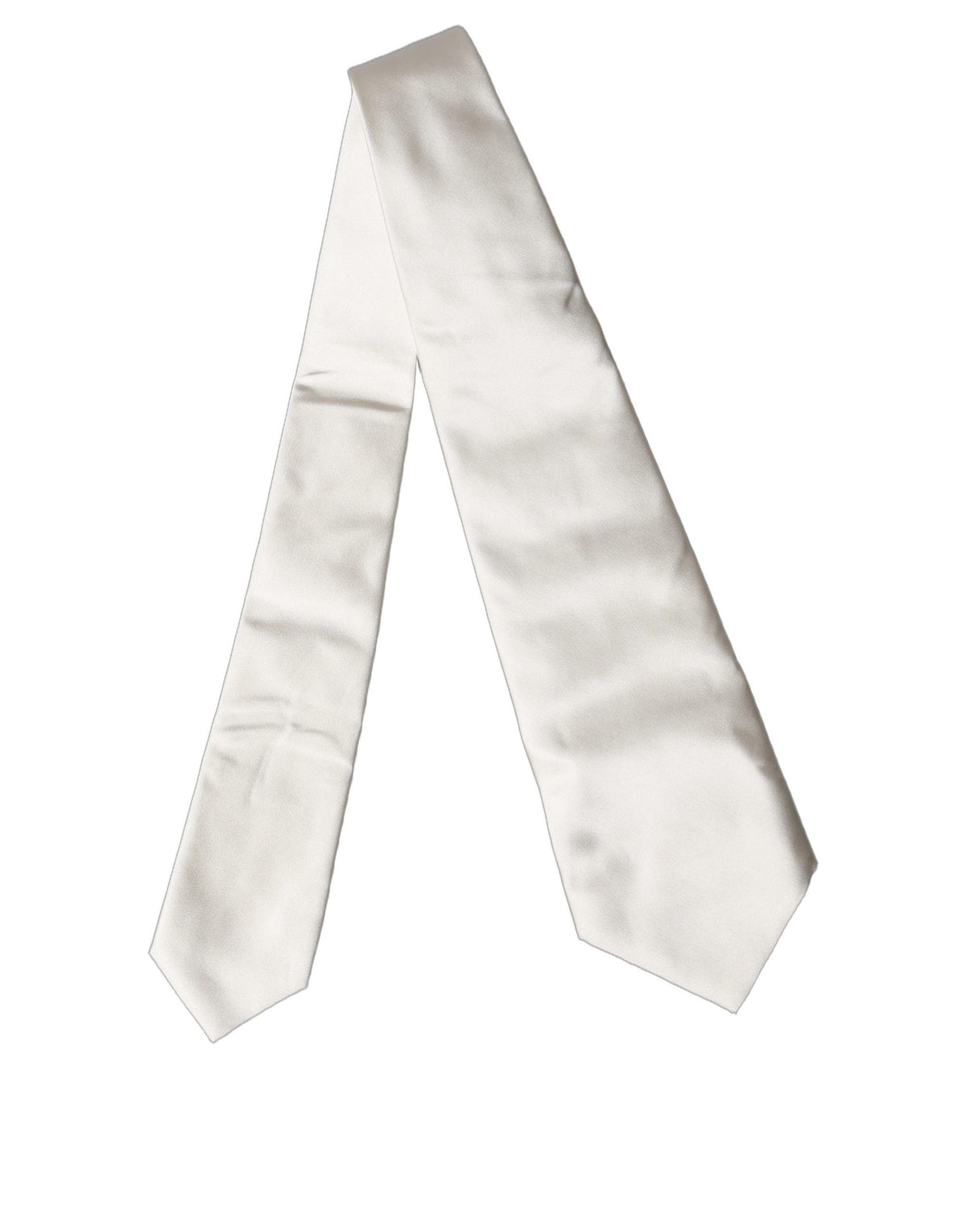 Dolce & Gabbana Off-White Seidenkrawatte