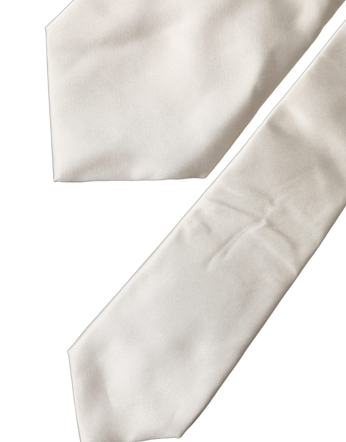 Dolce & Gabbana Off-White Seidenkrawatte