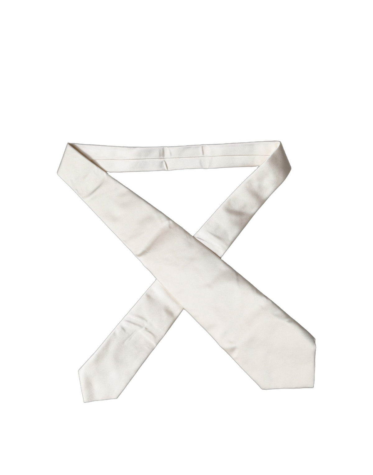 Dolce & Gabbana Off-White Seidenkrawatte