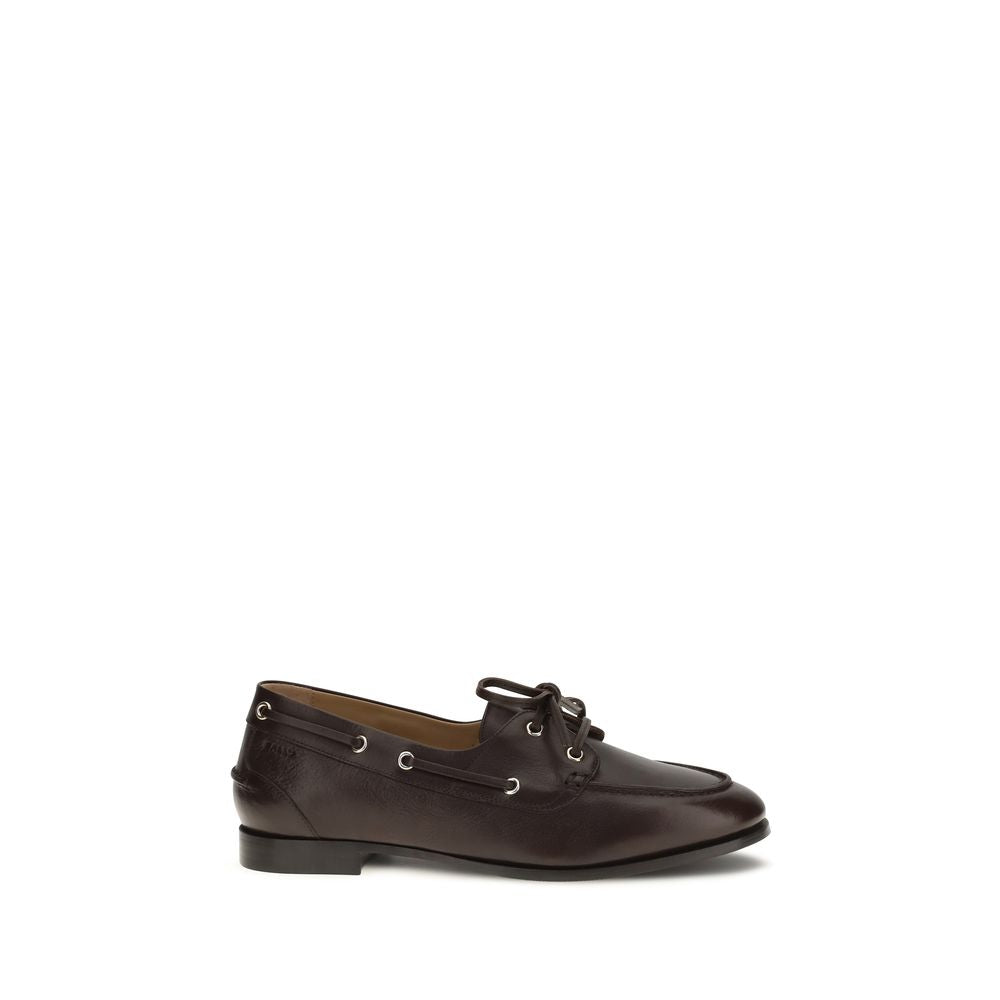 Bally Braune Kalbsleder Bos Taurus Loafer zum Hineinschlüpfen