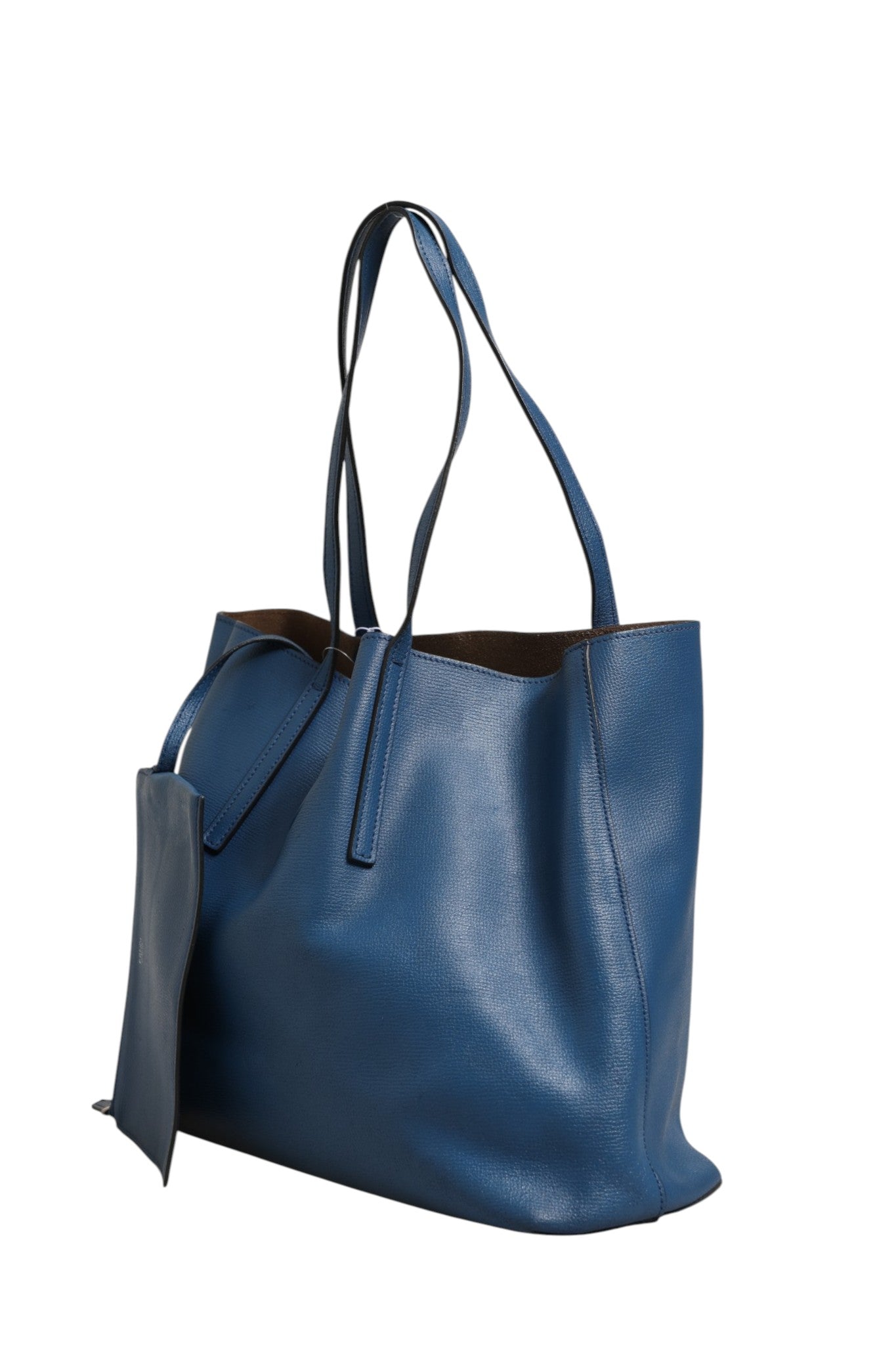 Fendi Marineblaue Leder-Shopping-Tote