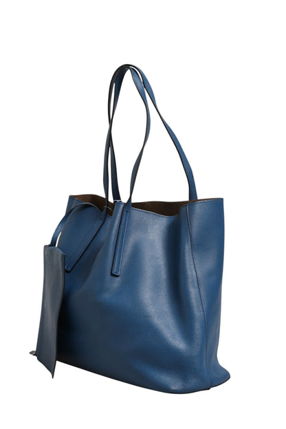 Fendi Marineblaue Leder-Shopping-Tote