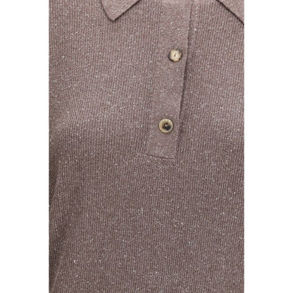 Calvin Klein Braunes Seiden-Sweatshirt