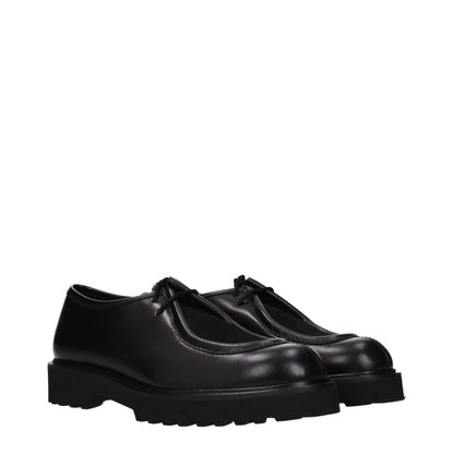 Max Mara Schwarze Oxford- und Derby-Schuhe aus Leder