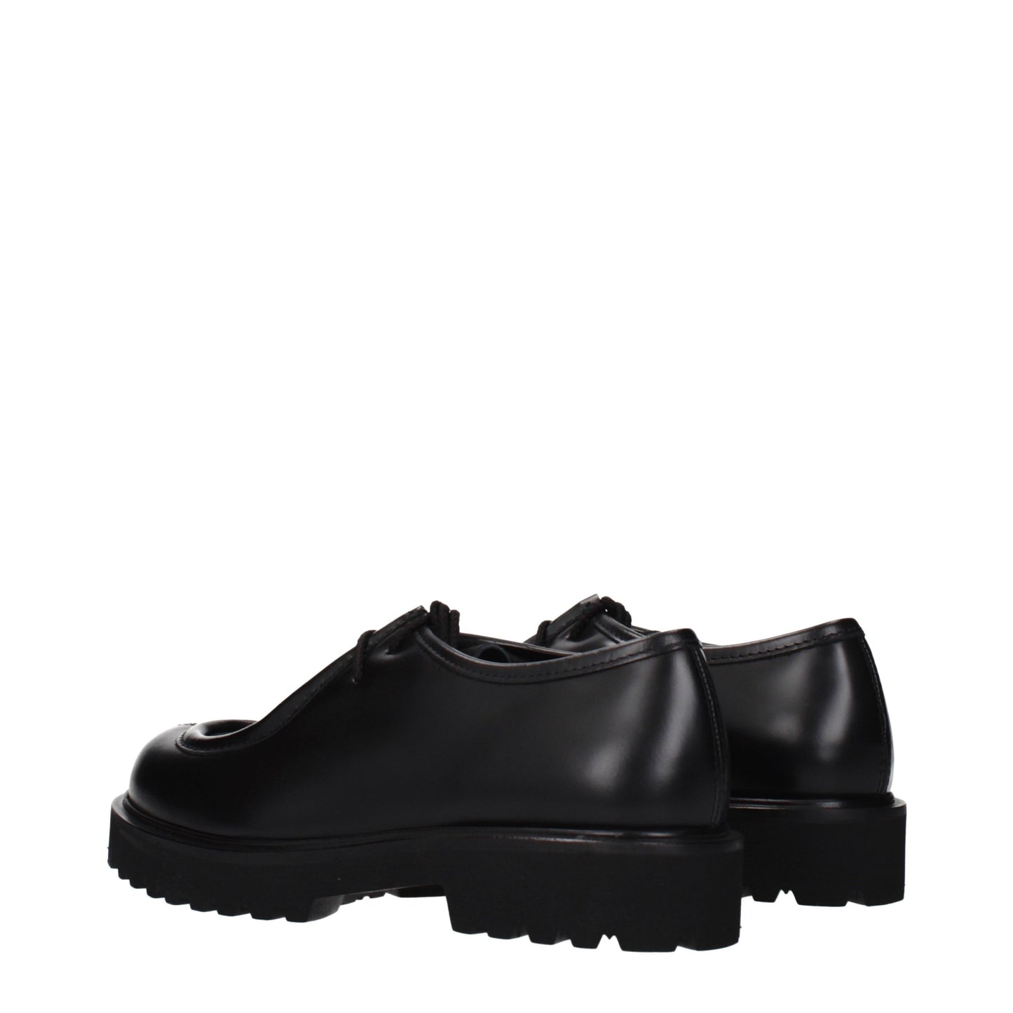 Max Mara Schwarze Oxford- und Derby-Schuhe aus Leder
