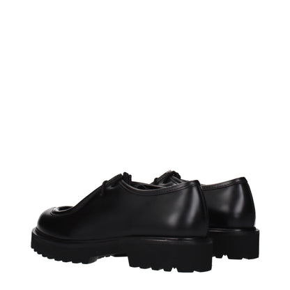 Max Mara Schwarze Oxford- und Derby-Schuhe aus Leder