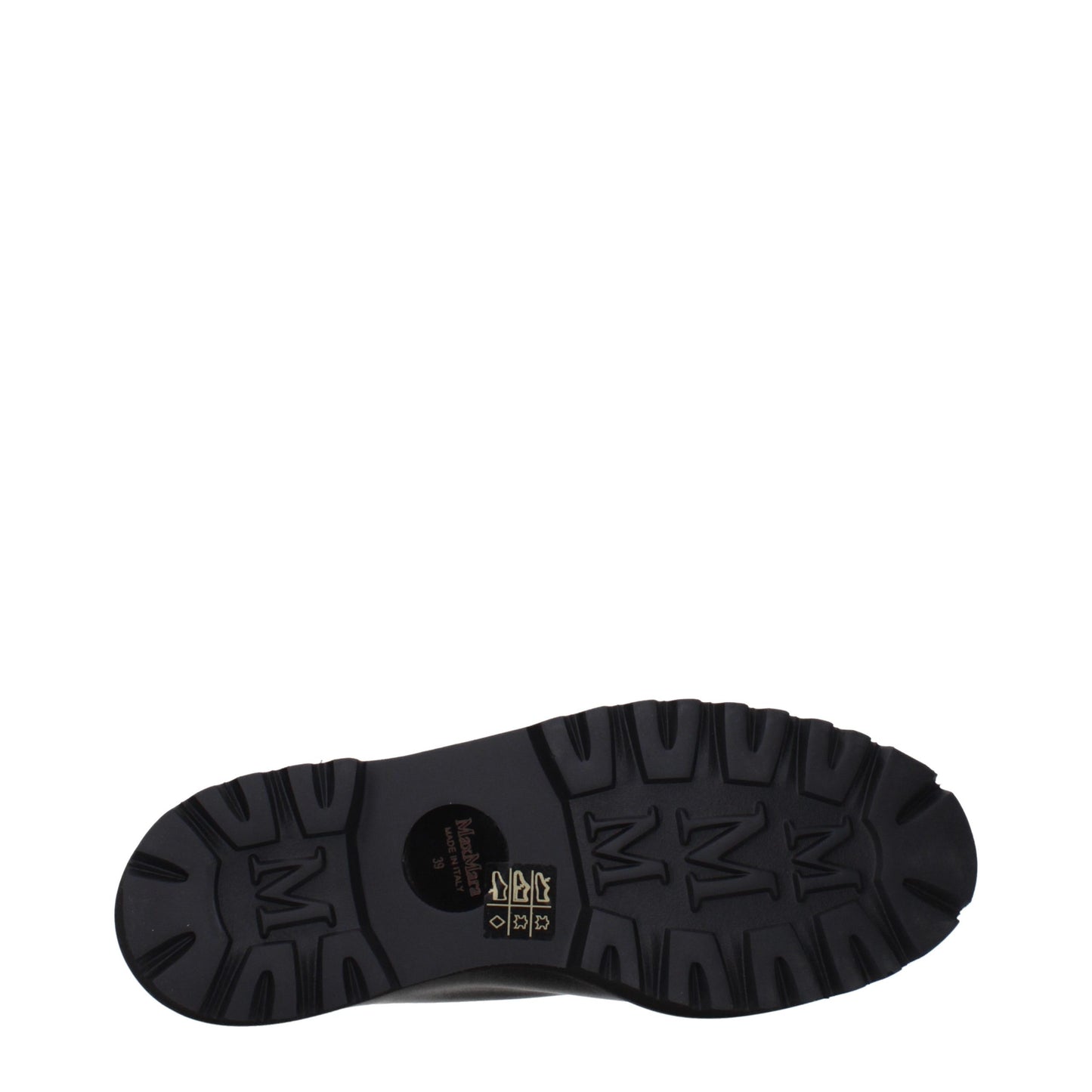 Max Mara Schwarze Oxford- und Derby-Schuhe aus Leder