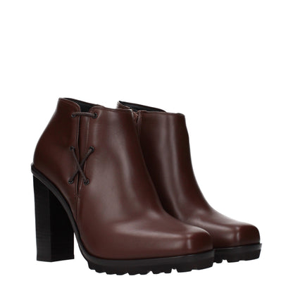 Max Mara Braune Lederstiefeletten