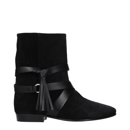 Isabel Marant Schwarze Leder-Stiefeletten