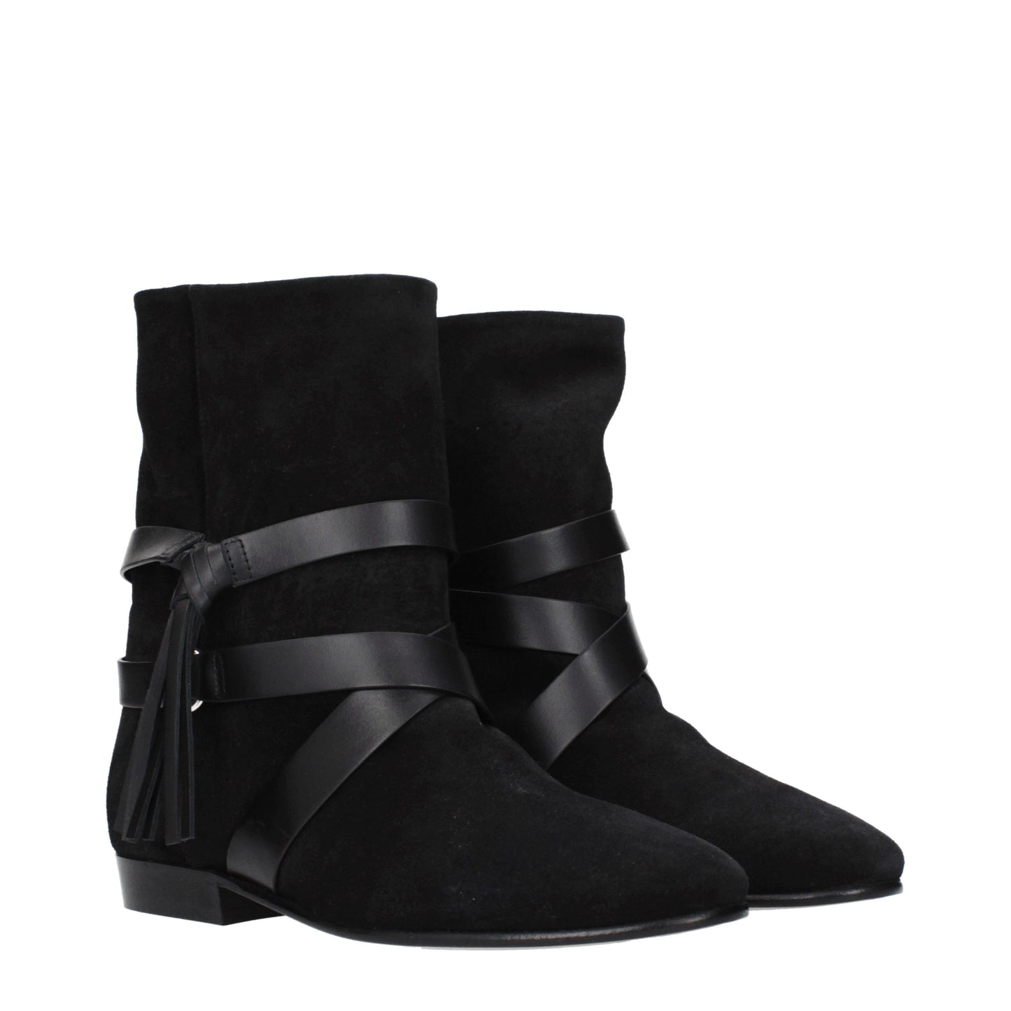 Isabel Marant Schwarze Leder-Stiefeletten