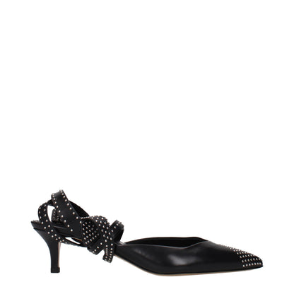 Isabel Marant Schwarze Leder Pumps mit hohem Absatz