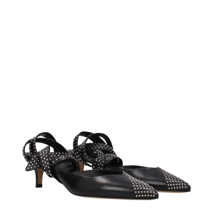 Isabel Marant Schwarze Leder Pumps mit hohem Absatz