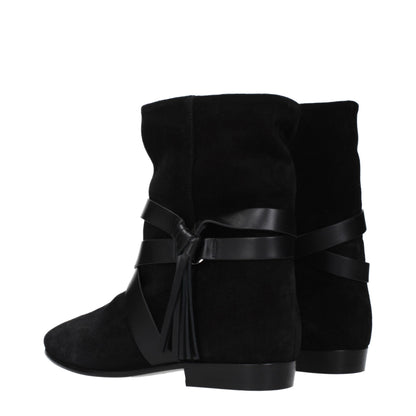 Isabel Marant Schwarze Leder-Stiefeletten