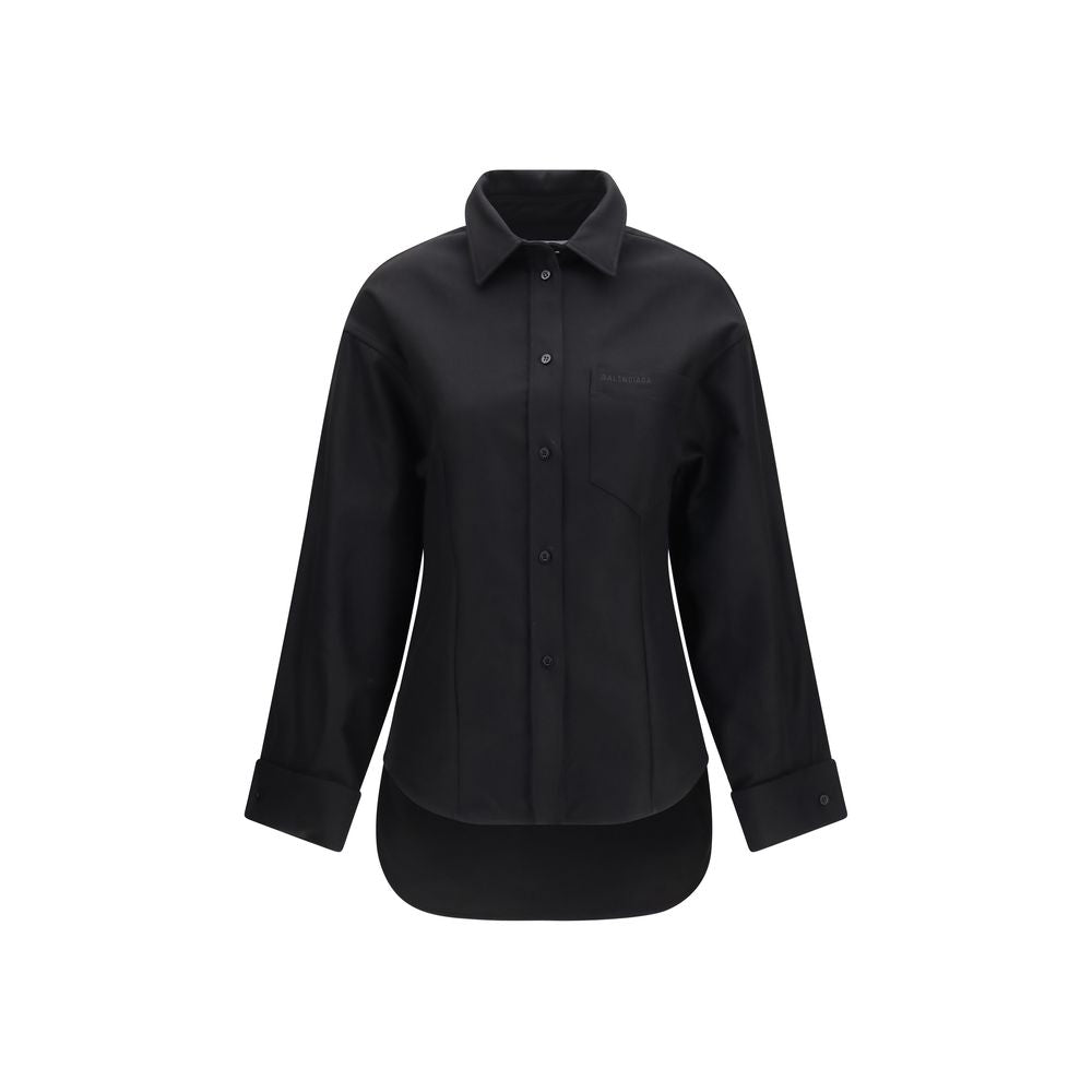 Balenciaga Schwarzes Baumwollhemd